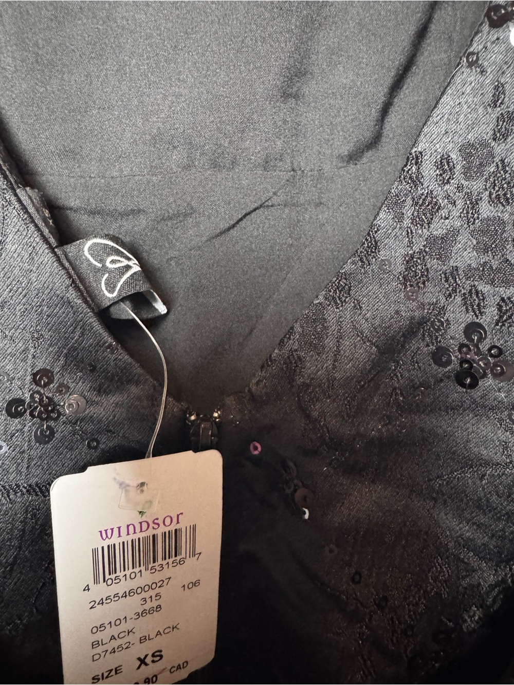 Brand new Windsor black dress with sequin detail size-Xs - Picture 8 of 8